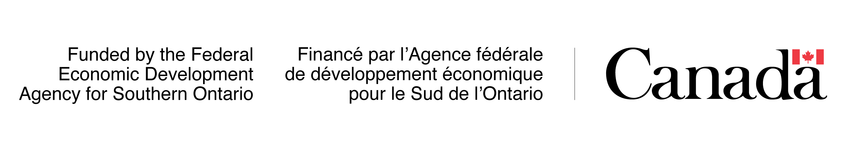 Funded by the Federal Economic Development Agency for Southern Ontario / Financé par l'Agence fédérale de développement économique pour le Sud de l'Ontario · Canada
